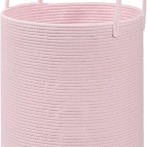 HOBASKET Cotton Rope Laundry Basket-0