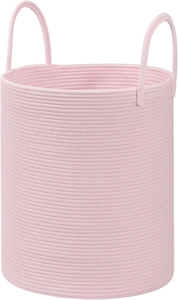 HOBASKET Cotton Rope Laundry Basket-0