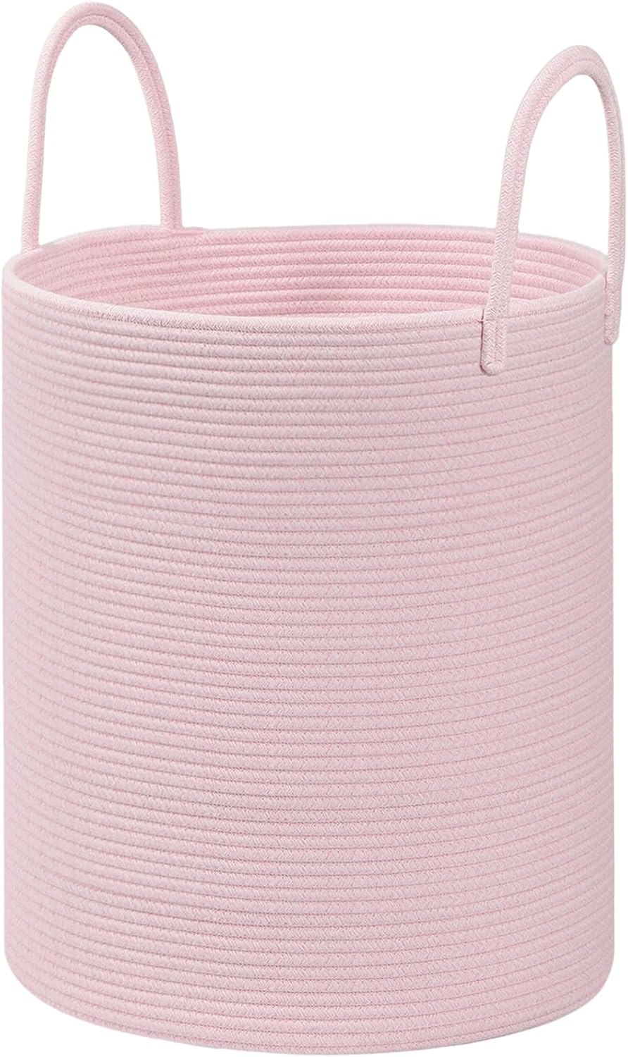 HOBASKET Cotton Rope Laundry Basket