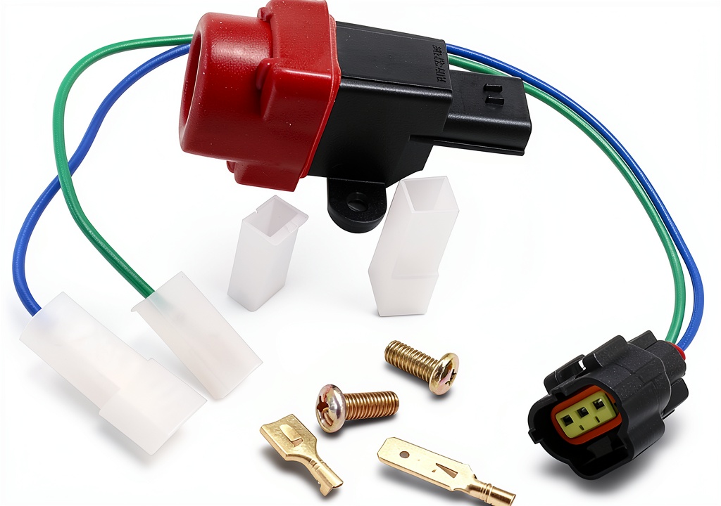 Installing tomvorks Fuel Pump Cut Off Switch Durable Metal on a wooden garage bench