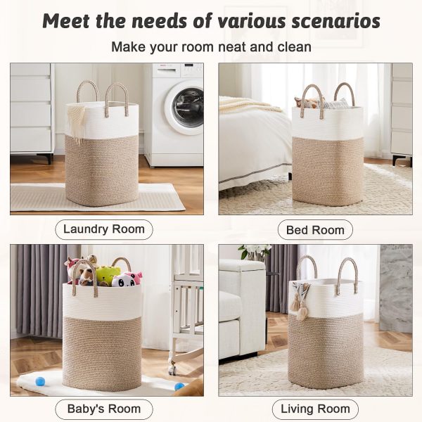 Cotton Rope Laundry Basket Artfeel Natural Design-4