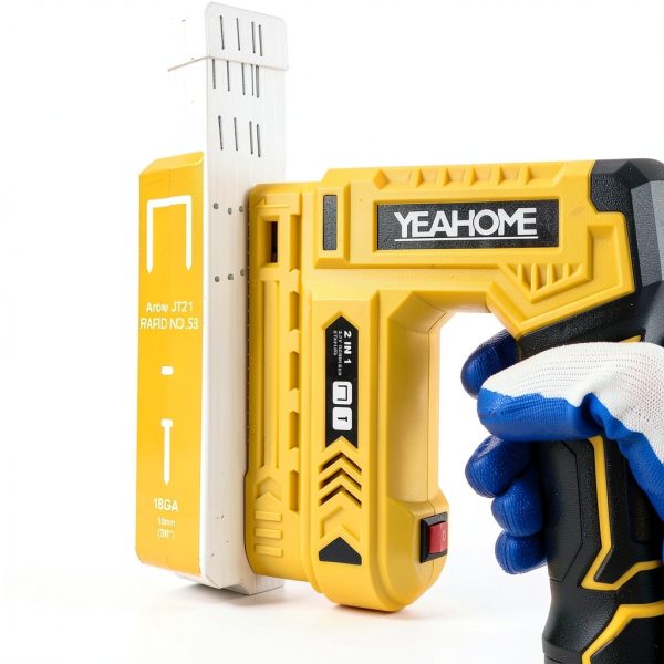 YEAHOME Electric Staple Gun 2in1 Cordless Light-1