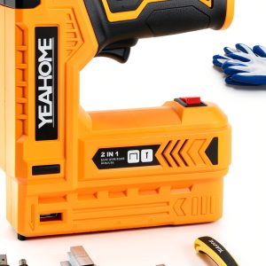 YEAHOME Electric Staple Gun 2in1 Cordless Light-0