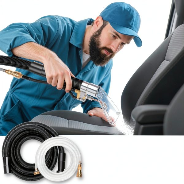 Better Extractor Hose Kit Compatible with Shop Vac Extractor Kit, Includes 11FT Vacuum Hose, 26FT Water Pipe & Adapter, Converts Vacuum to Cleaner for Auto Detailing & Home Cleaning-3