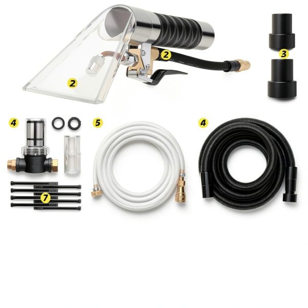 Better Extractor Hose Kit Compatible with Shop Vac Extractor Kit, Includes 11FT Vacuum Hose, 26FT Water Pipe & Adapter, Converts Vacuum to Cleaner for Auto Detailing & Home Cleaning-1