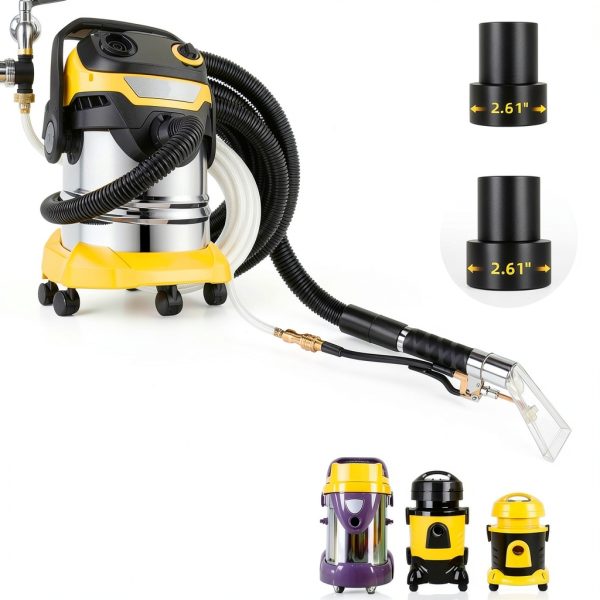 Better Extractor Hose Kit Compatible with Shop Vac Extractor Kit, Includes 11FT Vacuum Hose, 26FT Water Pipe & Adapter, Converts Vacuum to Cleaner for Auto Detailing & Home Cleaning-4